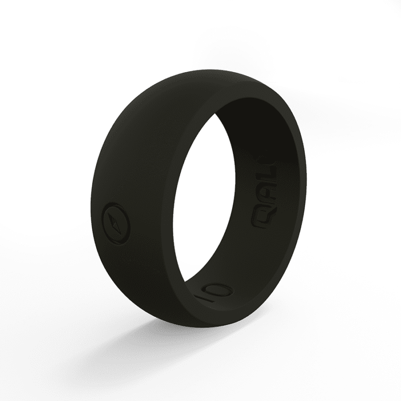 Qalo Black Classic Silicone Ring | Fire and Safety